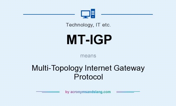 What does MT-IGP mean? It stands for Multi-Topology Internet Gateway Protocol