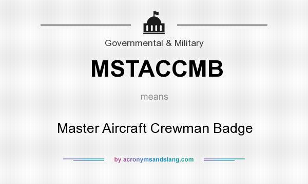 What does MSTACCMB mean? It stands for Master Aircraft Crewman Badge