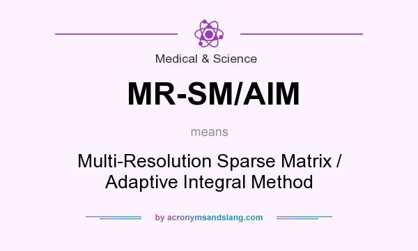 What does MR-SM/AIM mean? It stands for Multi-Resolution Sparse Matrix / Adaptive Integral Method