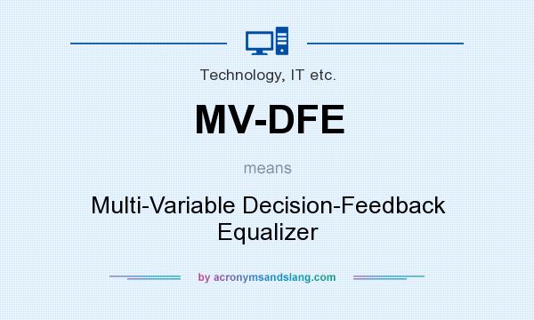 What does MV-DFE mean? It stands for Multi-Variable Decision-Feedback Equalizer