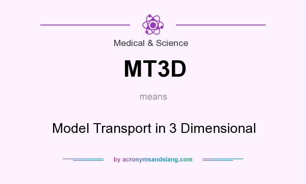 What does MT3D mean? It stands for Model Transport in 3 Dimensional
