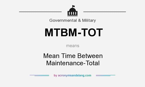 What does MTBM-TOT mean? It stands for Mean Time Between Maintenance-Total