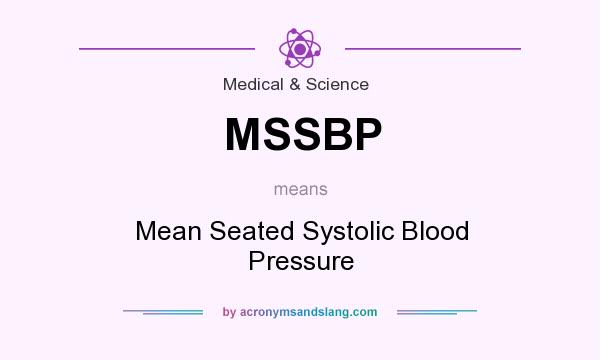 What does MSSBP mean? It stands for Mean Seated Systolic Blood Pressure