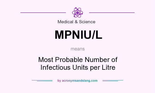 What does MPNIU/L mean? It stands for Most Probable Number of Infectious Units per Litre