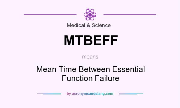 What does MTBEFF mean? It stands for Mean Time Between Essential Function Failure