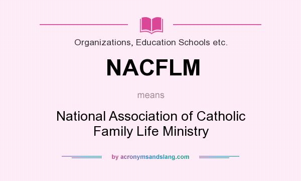 What does NACFLM mean? It stands for National Association of Catholic Family Life Ministry