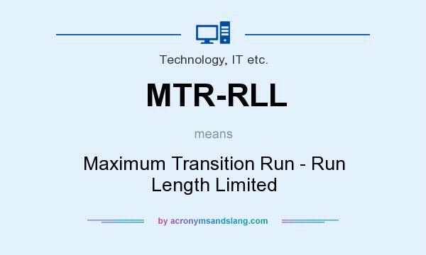 What does MTR-RLL mean? It stands for Maximum Transition Run - Run Length Limited
