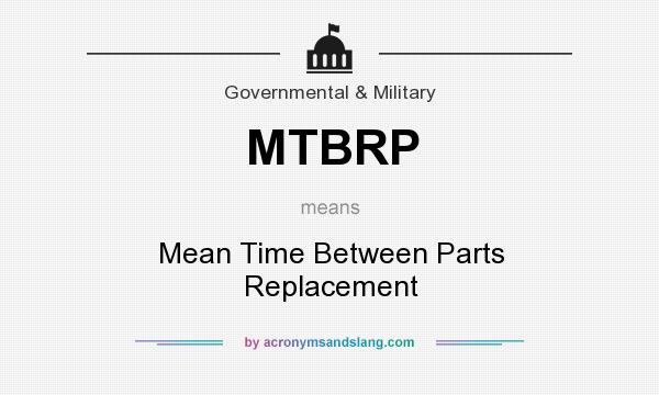 What does MTBRP mean? It stands for Mean Time Between Parts Replacement