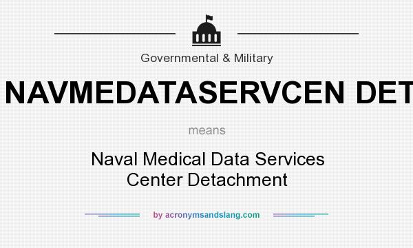 What does NAVMEDATASERVCEN DET mean? It stands for Naval Medical Data Services Center Detachment