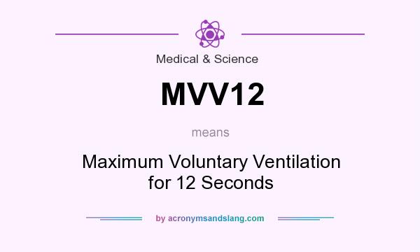 What does MVV12 mean? It stands for Maximum Voluntary Ventilation for 12 Seconds