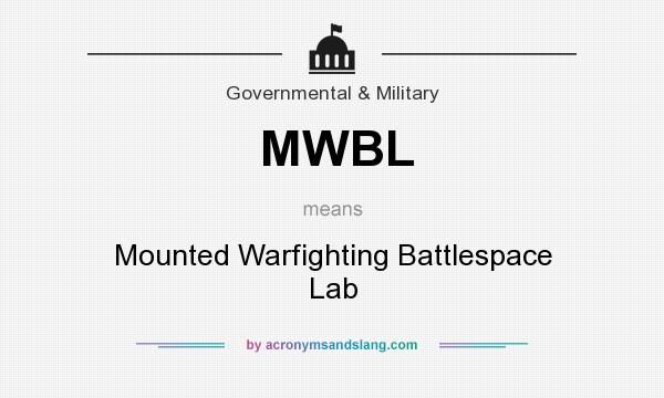 What does MWBL mean? It stands for Mounted Warfighting Battlespace Lab