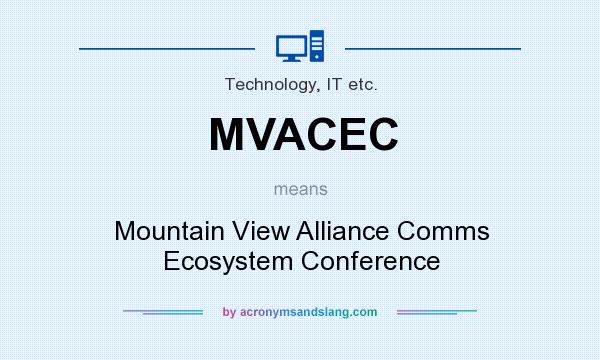 What does MVACEC mean? It stands for Mountain View Alliance Comms Ecosystem Conference