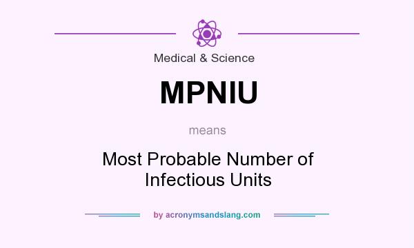 What does MPNIU mean? It stands for Most Probable Number of Infectious Units