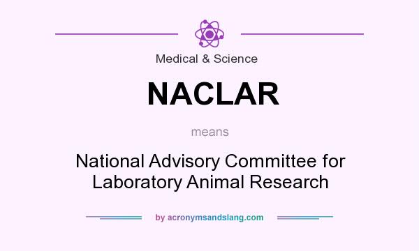 What does NACLAR mean? It stands for National Advisory Committee for Laboratory Animal Research