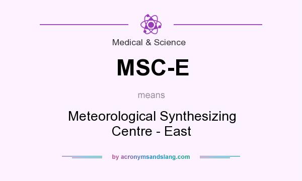 What does MSC-E mean? It stands for Meteorological Synthesizing Centre - East