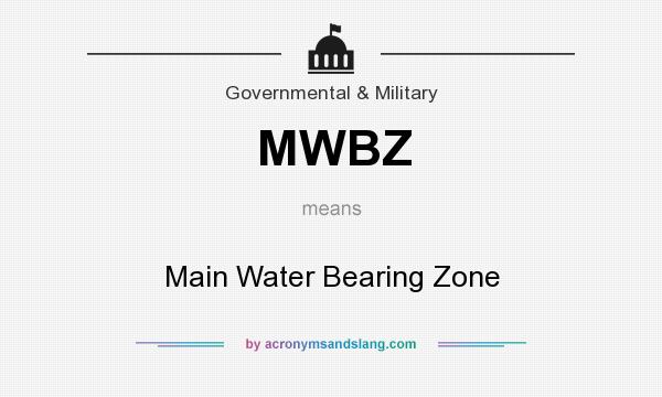 What does MWBZ mean? It stands for Main Water Bearing Zone