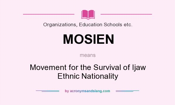 What does MOSIEN mean? It stands for Movement for the Survival of Ijaw Ethnic Nationality