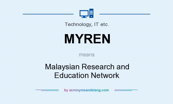 What does MYREN mean? It stands for Malaysian Research and Education Network