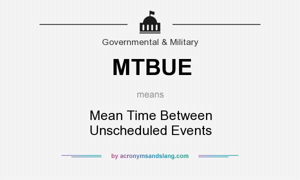 What does MTBUE mean? It stands for Mean Time Between Unscheduled Events