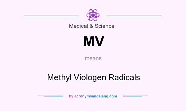 What does MV mean? It stands for Methyl Viologen Radicals