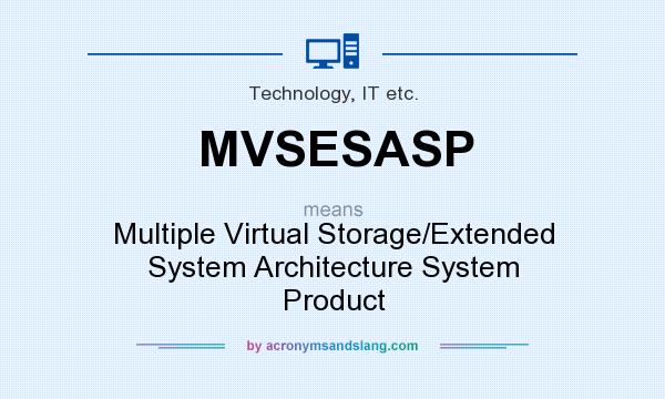 What does MVSESASP mean? It stands for Multiple Virtual Storage/Extended System Architecture System Product