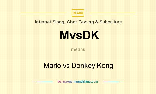 What does MvsDK mean? It stands for Mario vs Donkey Kong