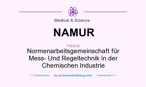 What does NAMUR mean? It stands for Normenarbeitsgemeinschaft für Mess- Und Regeltechnik in der Chemischen Industrie