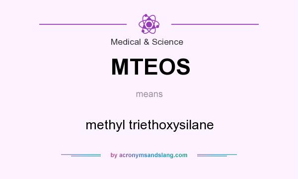 What does MTEOS mean? It stands for methyl triethoxysilane
