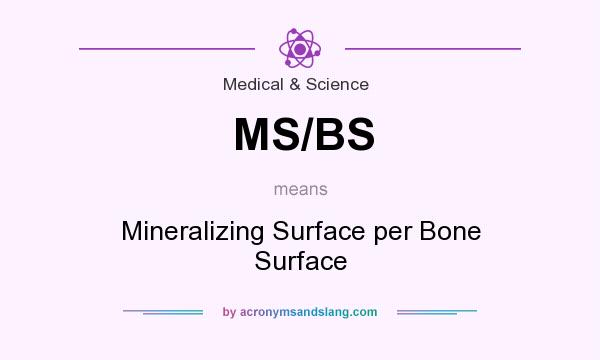 What does MS/BS mean? It stands for Mineralizing Surface per Bone Surface