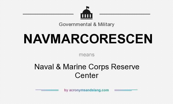 What does NAVMARCORESCEN mean? It stands for Naval & Marine Corps Reserve Center
