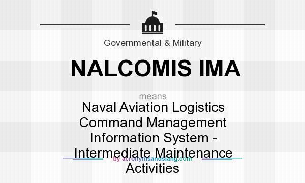 What does NALCOMIS IMA mean? It stands for Naval Aviation Logistics Command Management Information System - Intermediate Maintenance Activities
