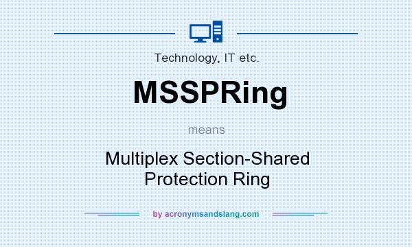What does MSSPRing mean? It stands for Multiplex Section-Shared Protection Ring