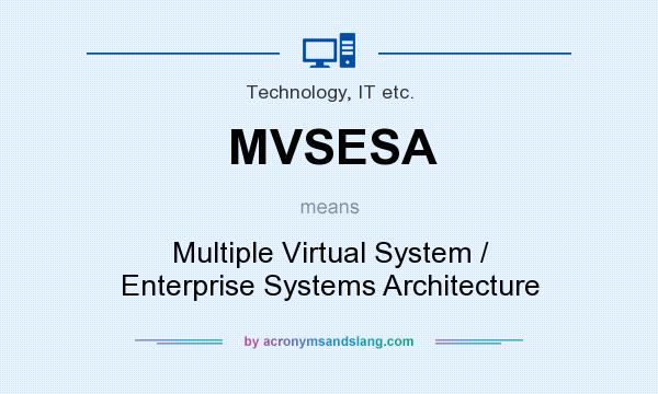 What does MVSESA mean? It stands for Multiple Virtual System / Enterprise Systems Architecture