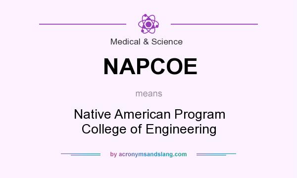 What does NAPCOE mean? It stands for Native American Program College of Engineering