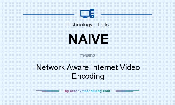 What does NAIVE mean? It stands for Network Aware Internet Video Encoding