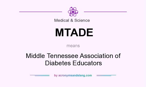 What does MTADE mean? It stands for Middle Tennessee Association of Diabetes Educators