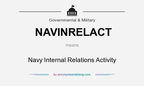 What does NAVINRELACT mean? It stands for Navy Internal Relations Activity