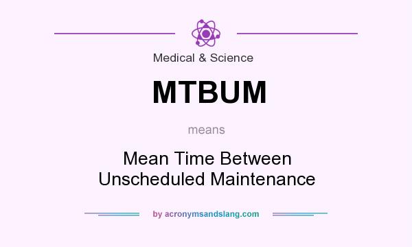 What does MTBUM mean? It stands for Mean Time Between Unscheduled Maintenance
