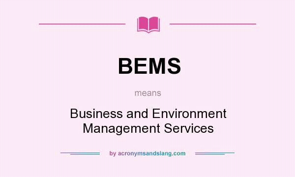 What does BEMS mean? It stands for Business and Environment Management Services