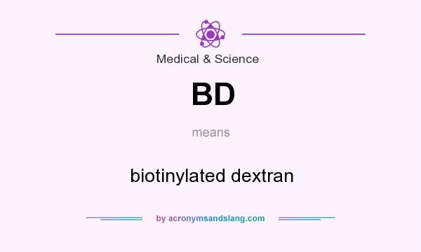 What does BD mean? It stands for biotinylated dextran