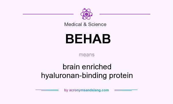 What does BEHAB mean? It stands for brain enriched hyaluronan-binding protein