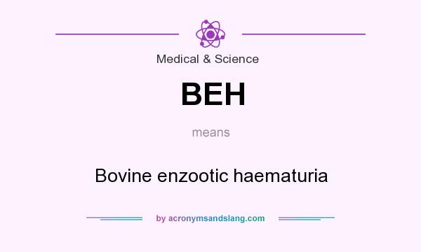 What does BEH mean? It stands for Bovine enzootic haematuria