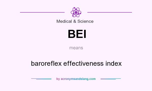 What does BEI mean? It stands for baroreflex effectiveness index