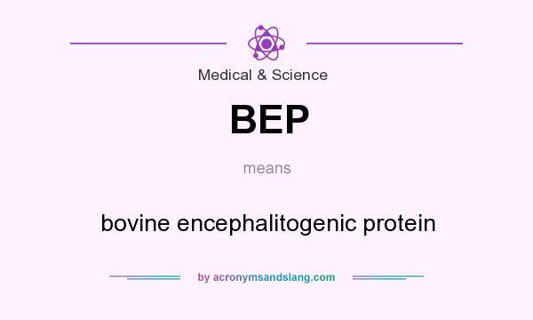 What does BEP mean? It stands for bovine encephalitogenic protein