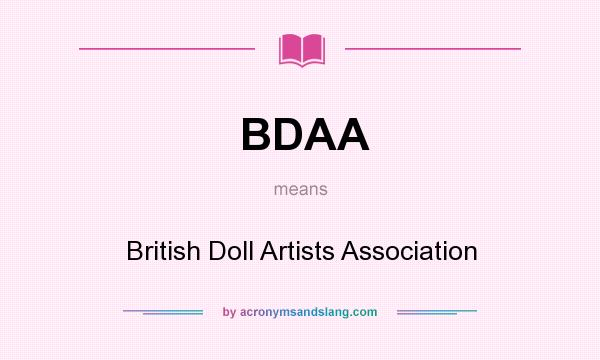 What does BDAA mean? It stands for British Doll Artists Association