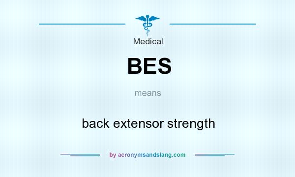 What does BES mean? It stands for back extensor strength