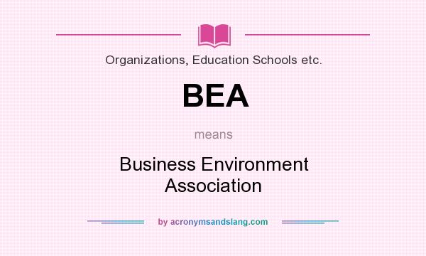 What does BEA mean? It stands for Business Environment Association