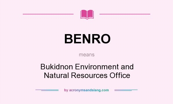 What does BENRO mean? It stands for Bukidnon Environment and Natural Resources Office