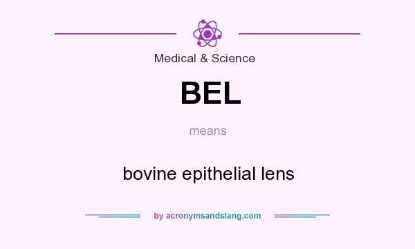 What does BEL mean? It stands for bovine epithelial lens