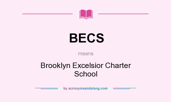 What does BECS mean? It stands for Brooklyn Excelsior Charter School